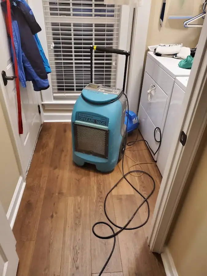 Commercial dehumidifier deployed for Flood Damage Cleanup in Fairmount